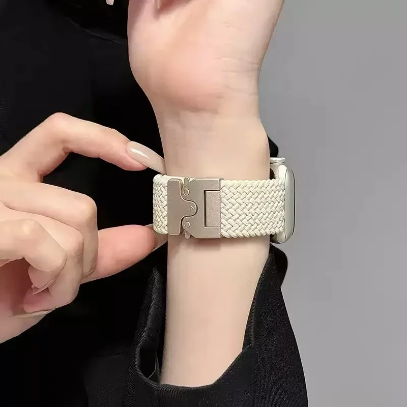 Braided Band For Apple Watch Ultra 2 49mm Strap 44mm 46mm 42mm 40mm 45mm 41mm Bracelet Wristband iWatch Series 10 9 8 7 6 5 4 SE