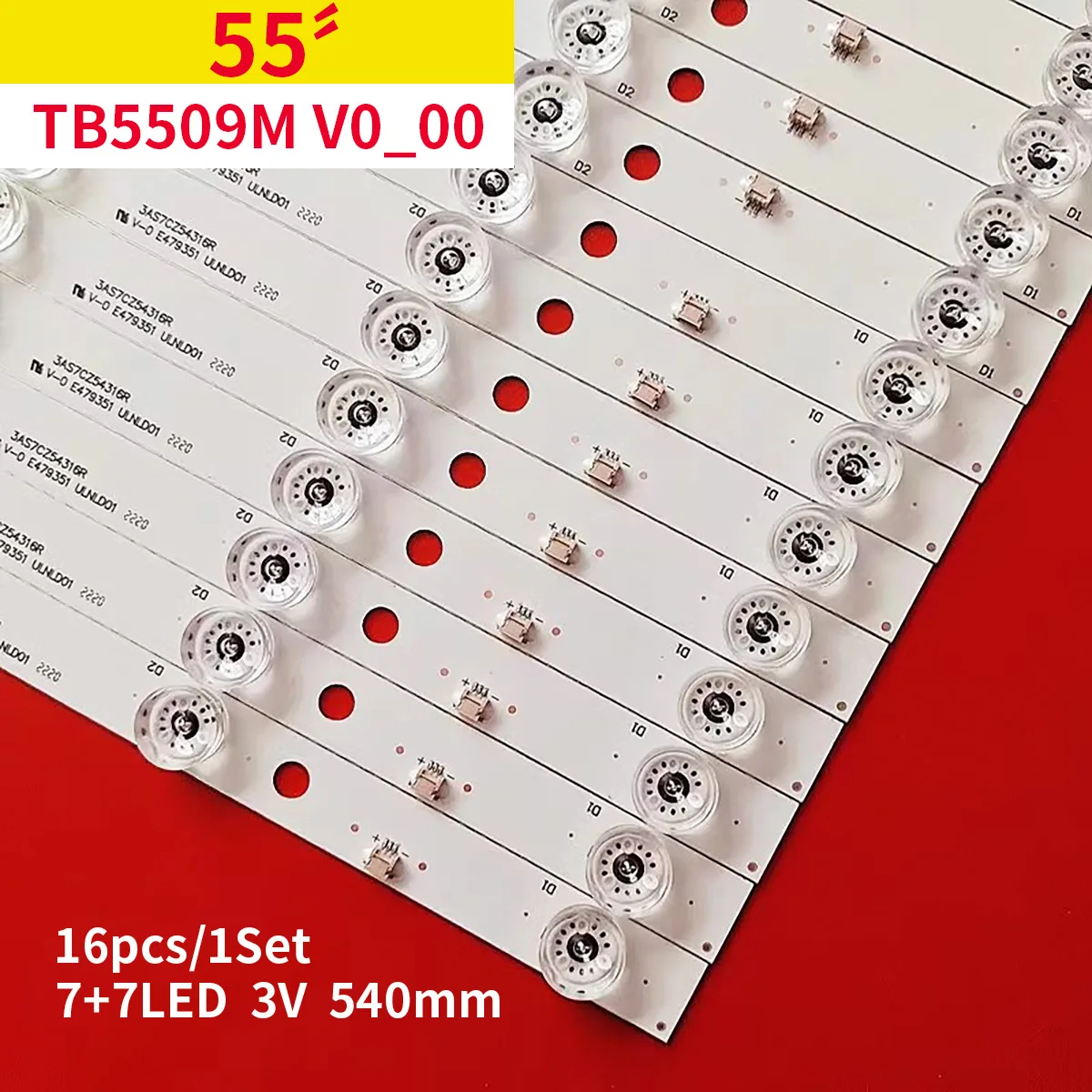 

16pcs/set LED backlight strip for Pana sonic TX-55AXR630 TH-55AX670Z TH-55AX670S TX-55AX630B TX-55AX630E TH-55AX670A TX-55AX630