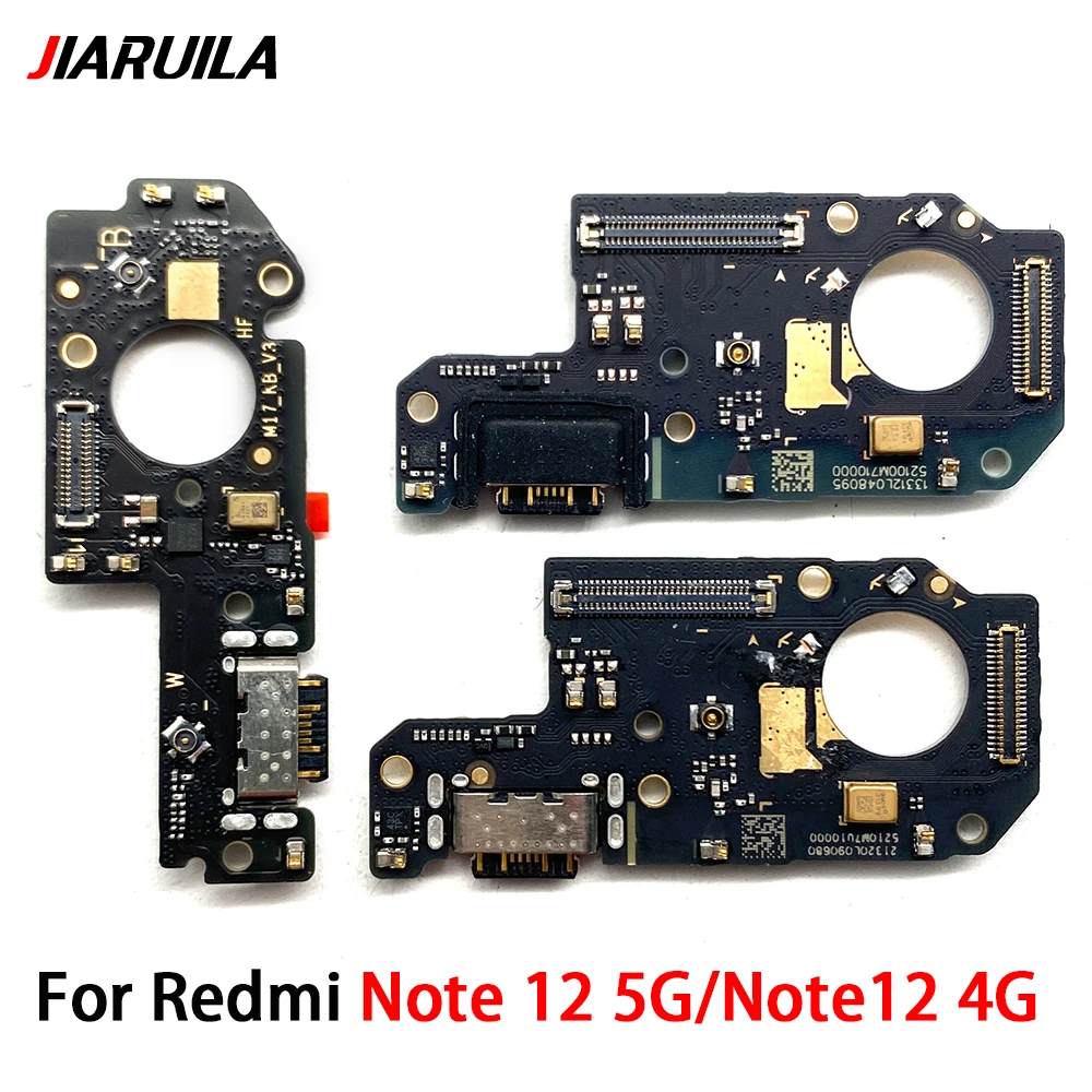 Charger Board Flex For Xiaomi Redmi Note 12 4G 5G 12C Dock Connector USB Charger Charging Port Flex Cable Board Replacement