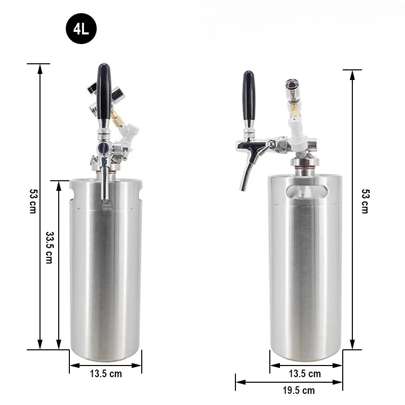 2/4/5 لتر بار برميل صغير مطعم نظام البيرة في الهواء الطلق المحمولة نظام البيرة نظام المياه الصودا #4