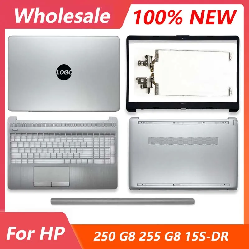 New Laptop Top Case For HP 250 G8 255 G8 15-DW 15S-DR TPN-C139 LCD Back Cover Front Bezel Palmrest Bottom Case Hinges L52007-001