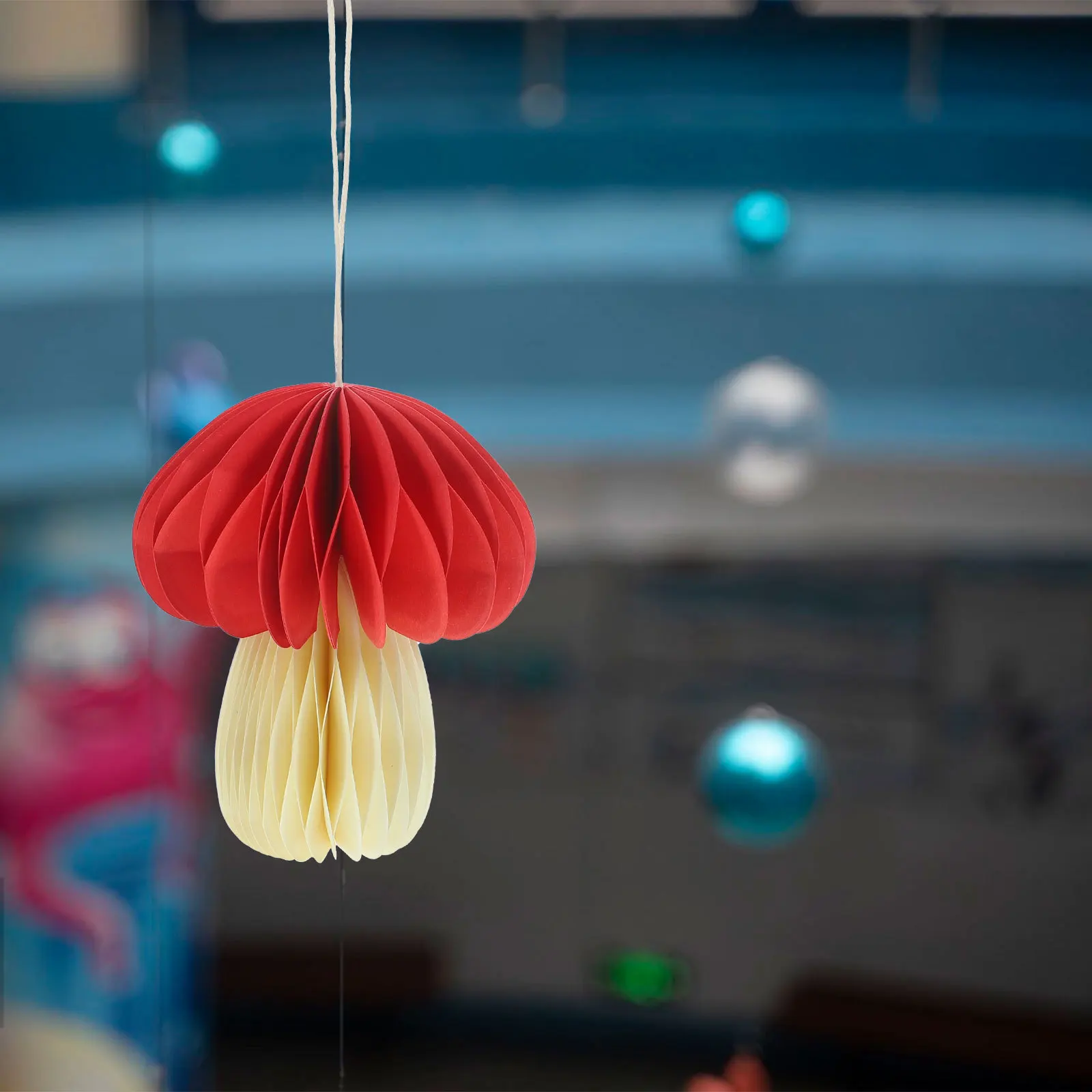 

Mushroom Honeycomb Ball Paperboard Hanging Decor Wedding Birthday Festival Party Celebration Home Office Use Mushroom Decor