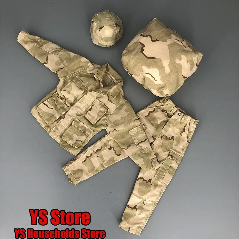 2 Colors 1/6 Man Soldier Combat Clothes Set Modern US White Snowcoat Sand Camouflage Clothes Set For 12