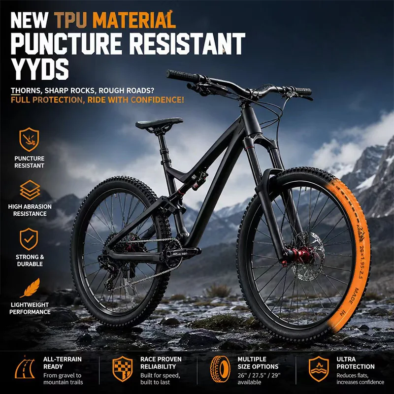 Mountain bike Inner Tube Camera 29 26 27.5 29x1.95-2.6 Inch ultra light TPU inner tube Schrader Valve AV Pneu 29er Cycling Tube