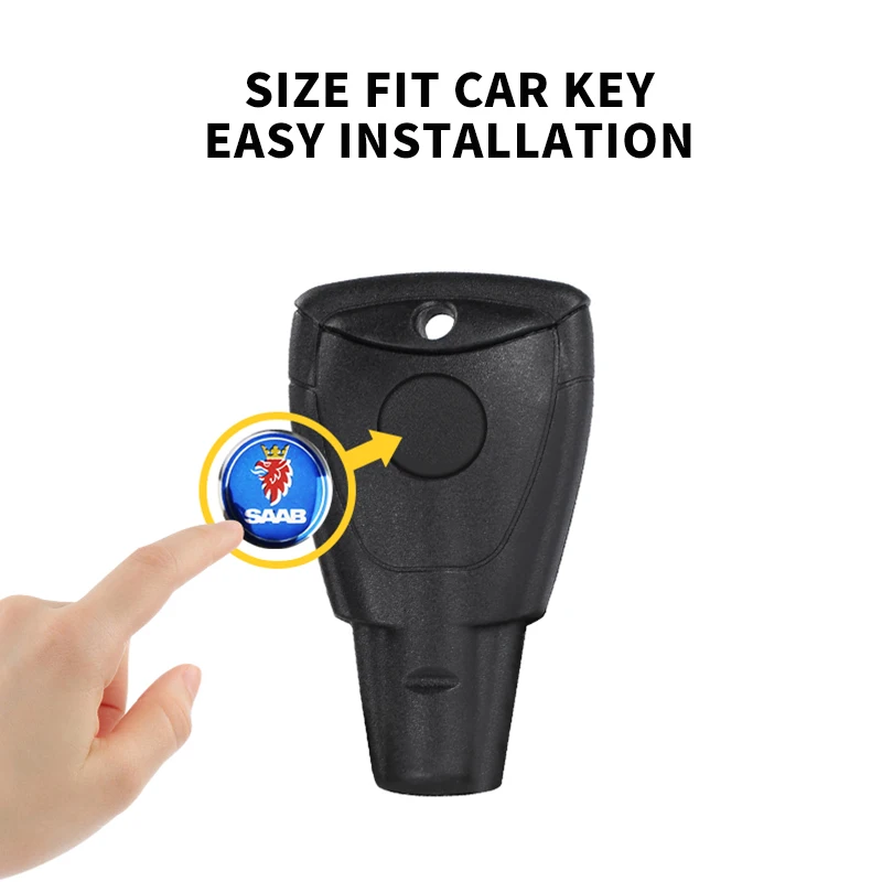 14MM Car Remote Key Sticker Aluminum Emblem Decoration Decal For SAAB 9-3 9-5 93 9000 900 9-7 428 600 99 9-X 97X 92 Accessories