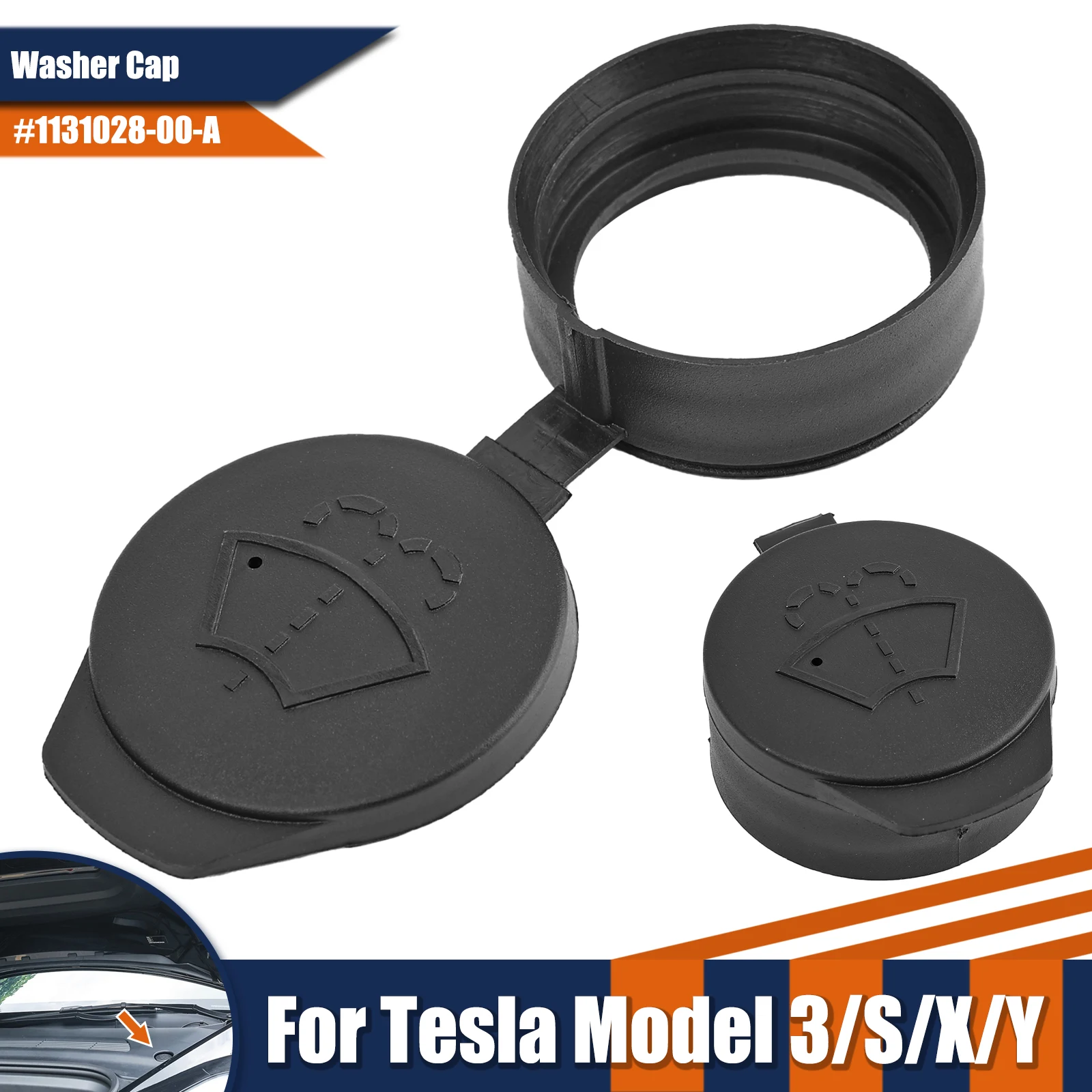 Car Windshield Wiper Washer Water Tank Bottle Cover Fluid Reservoir Cap 1131028-00-A for Tesla Model 3 S X Y 2012-23 Accessories