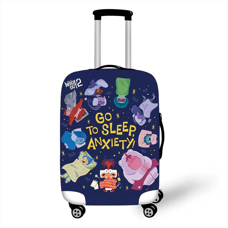 Disney Inside Out 2 Elastic Luggage Cover Cartoon Suitcase Protective Cover Kawaii Thicken Luggage Case Tags Travel Trolley Case