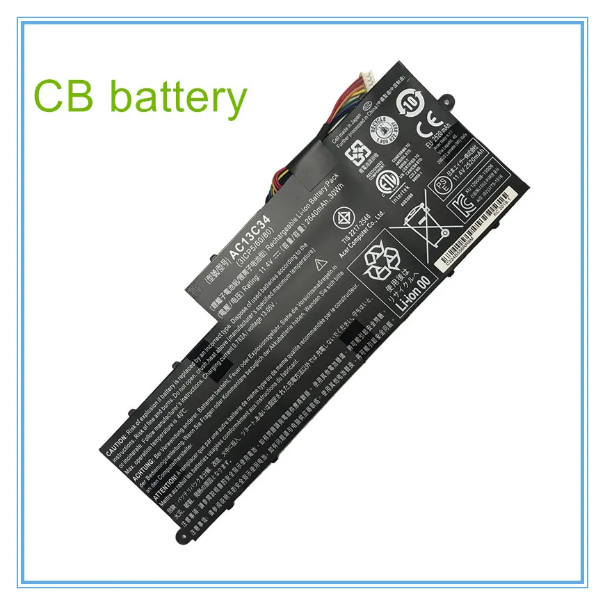 

Original quality Laptop Batteries for V5-122P AC13C34 11.4V 2640mAh 30WH