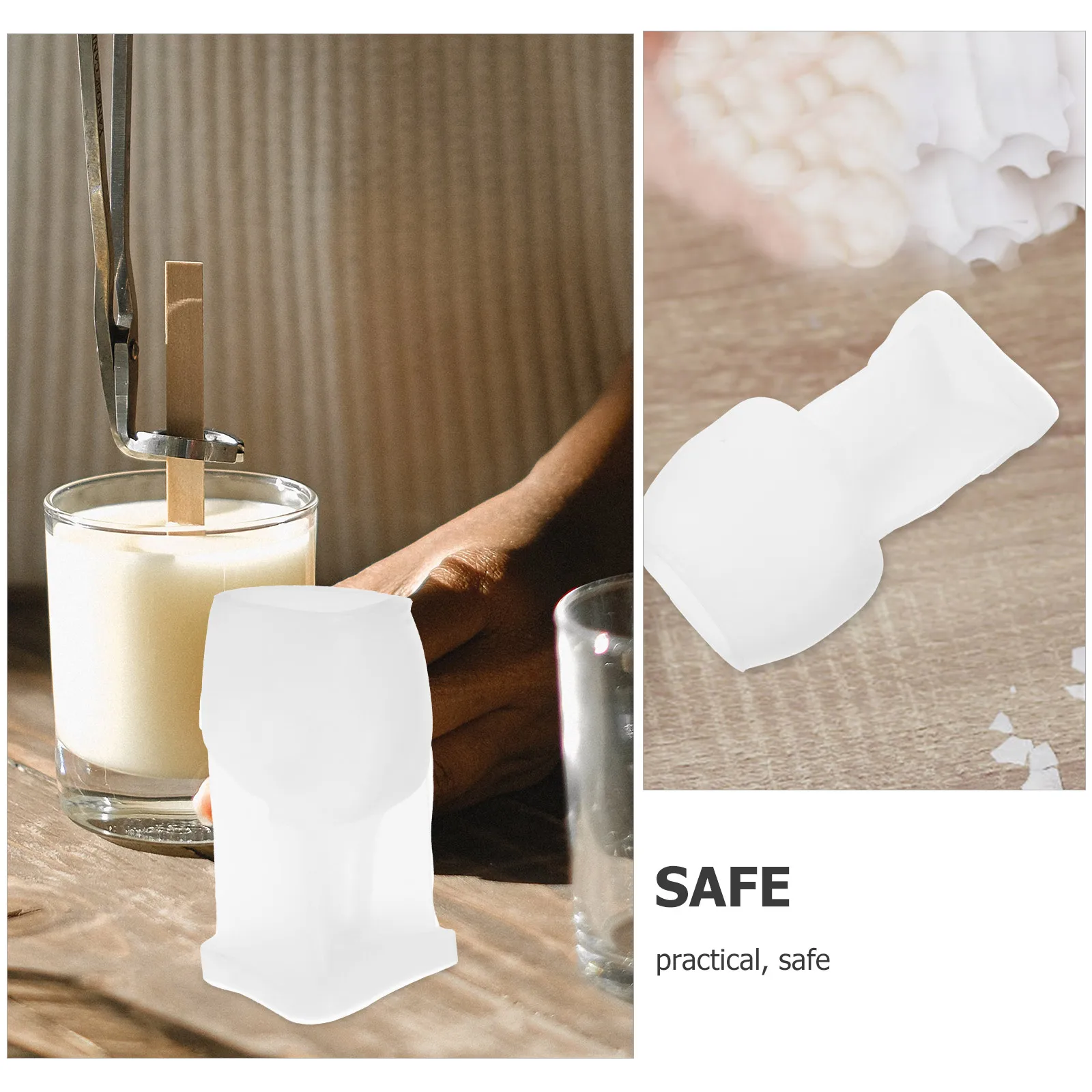 

Silicone Hand Shaped Mold for Making Scented Candles Soap Ice DIY Crafts Reusable Wear Resistant Easy Clean Multipurpose