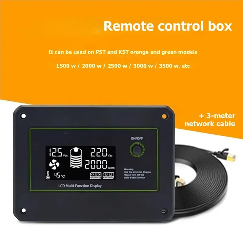 A97I-LCD Display Remote Control Box+ 3-Meter Network Cable For Pure Sine Wave Inverter For FCHAO For Paring