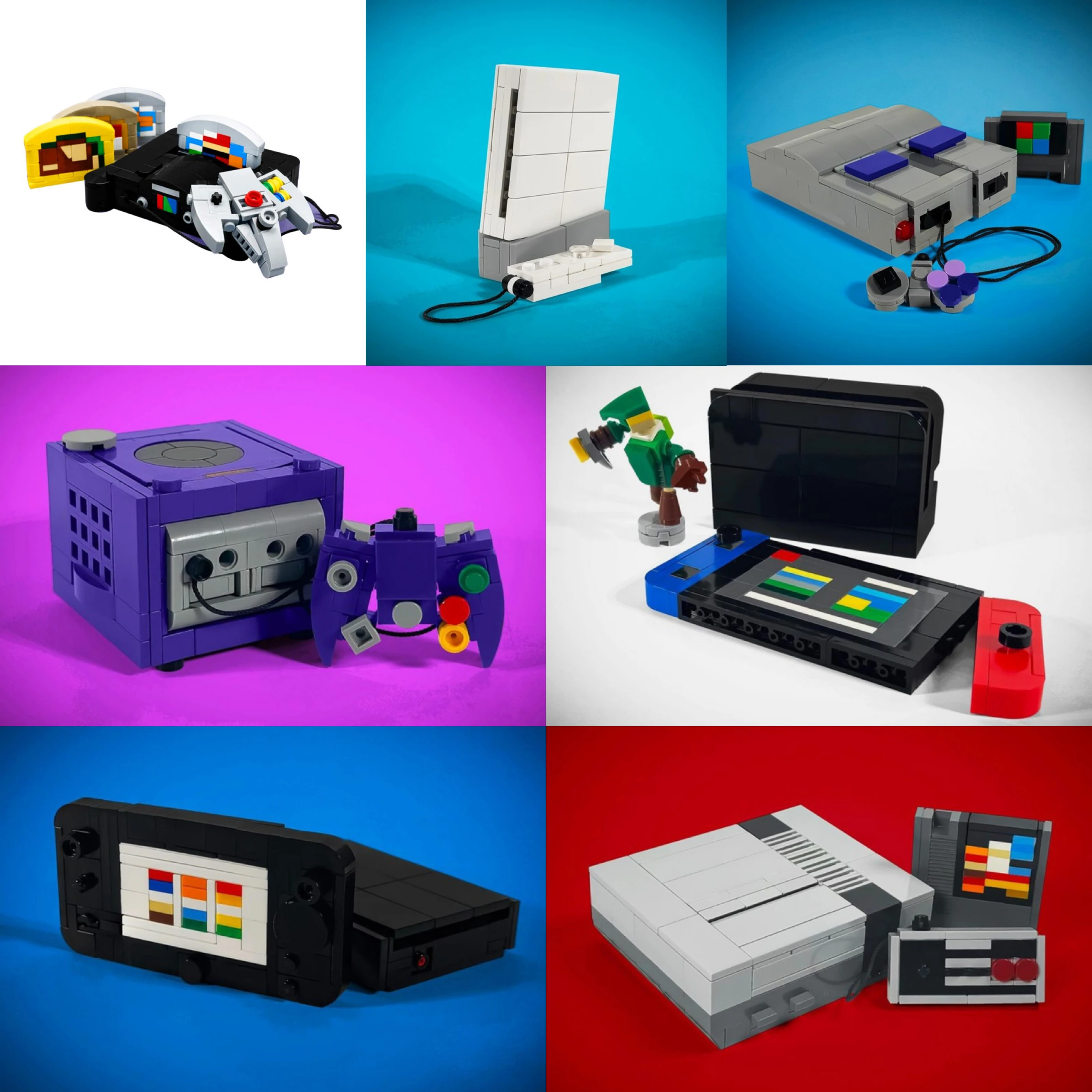 

Creative Series MOC Bricktendo Home Console Pack Building Blocks Set Game Console Model Bricks Puzzle Assemble Toys Gift for Kid