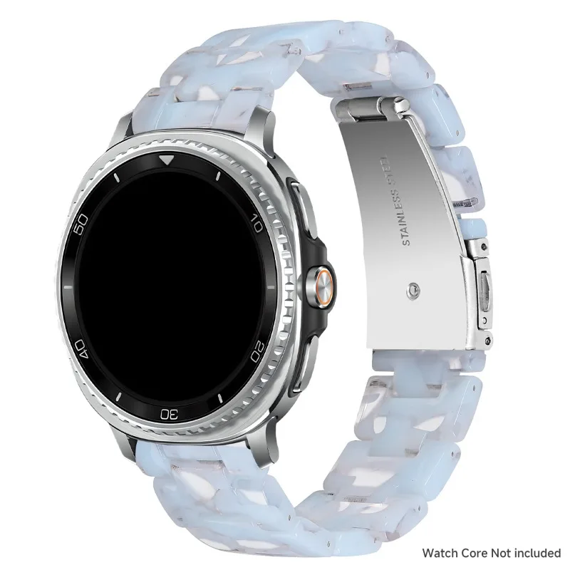 Resin Band for Samsung Galaxy Watch9 8 40 44MM/8Classic 46mm Transparent Strap Women Bracelet for Galaxy Ultra 2025/7 47mm Corre