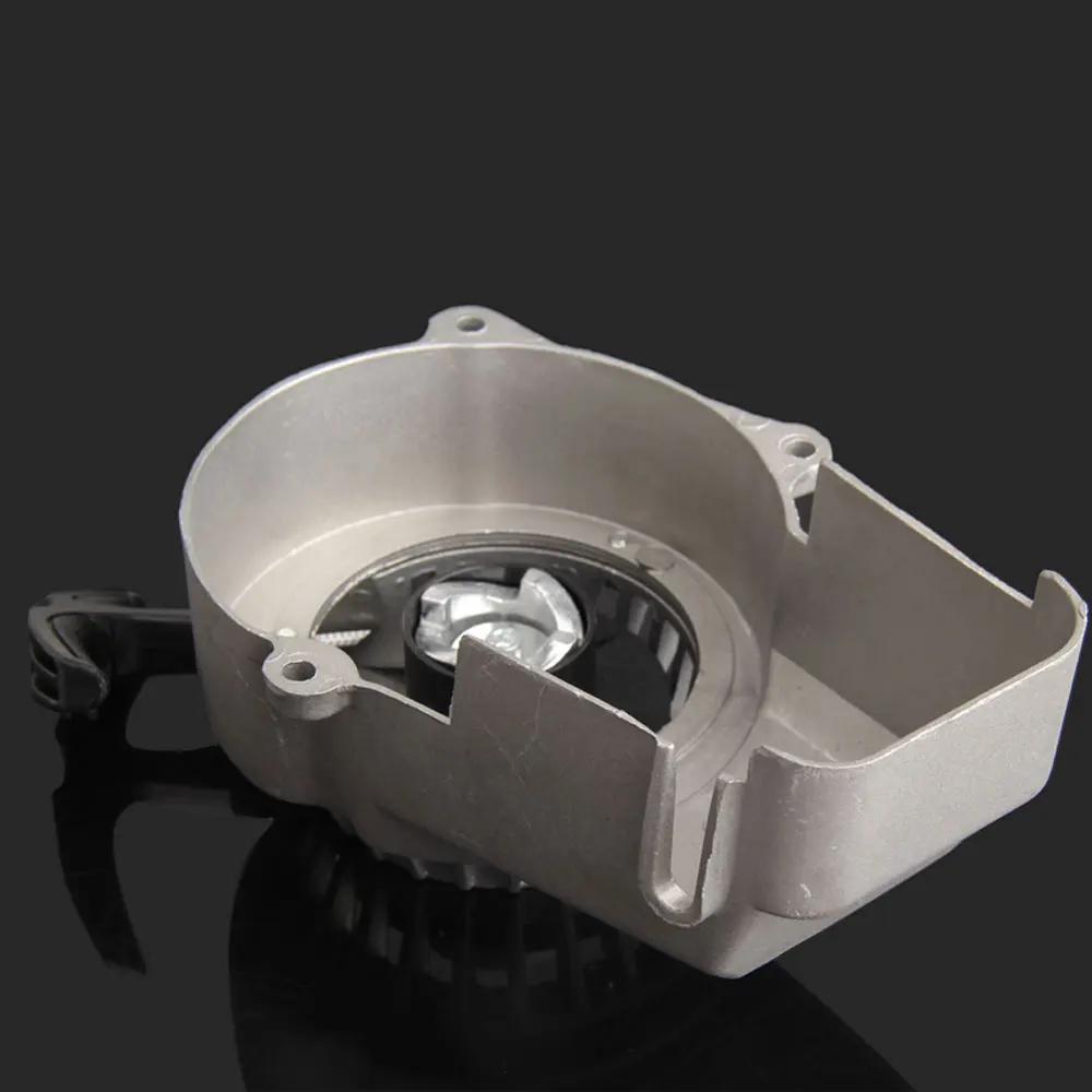 Alumínio Mini Pocket Motocicleta Peças, Mower Motores Metal Hand Igniter Starter, Pequeno para bicicletas, ATVs, Quad, 49cc