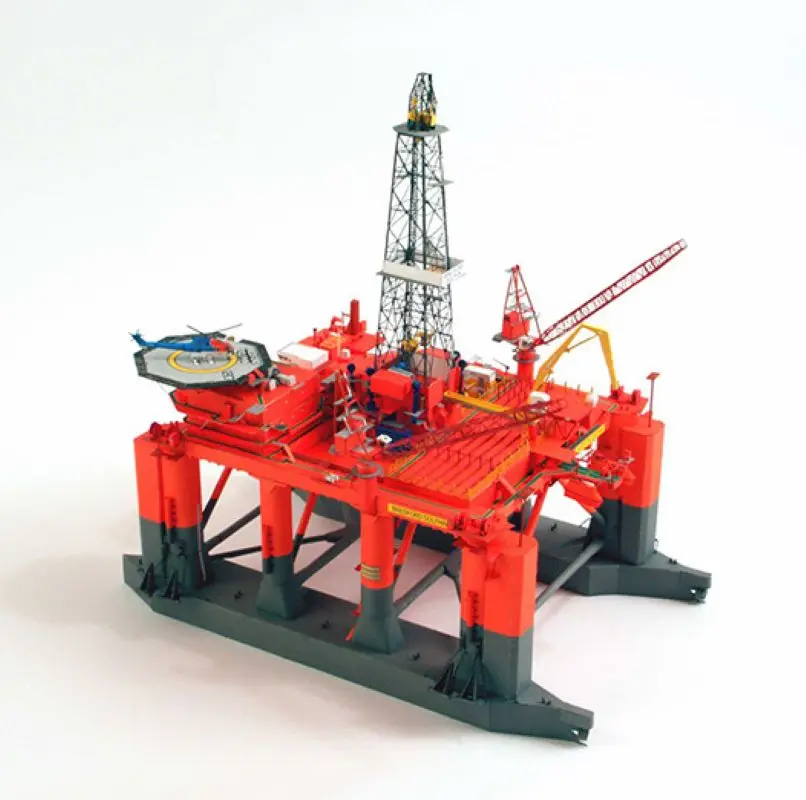 

1:400 Norwegian Bredford Dolphin Semi-Submersible Oil Rig Paper Model Wheel Ship Model Assembling Jigsaw Puzzle Model Toy