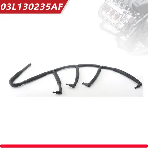 Bränsleöverloppsslang Bränsleterurledning Slangrör Dieselinsprutningsslang Läckageledning 1.6 TDI 03L130235AF För GOLF Polo Touran SEAT SKODA 10 best sales 1.6 TDI - №3