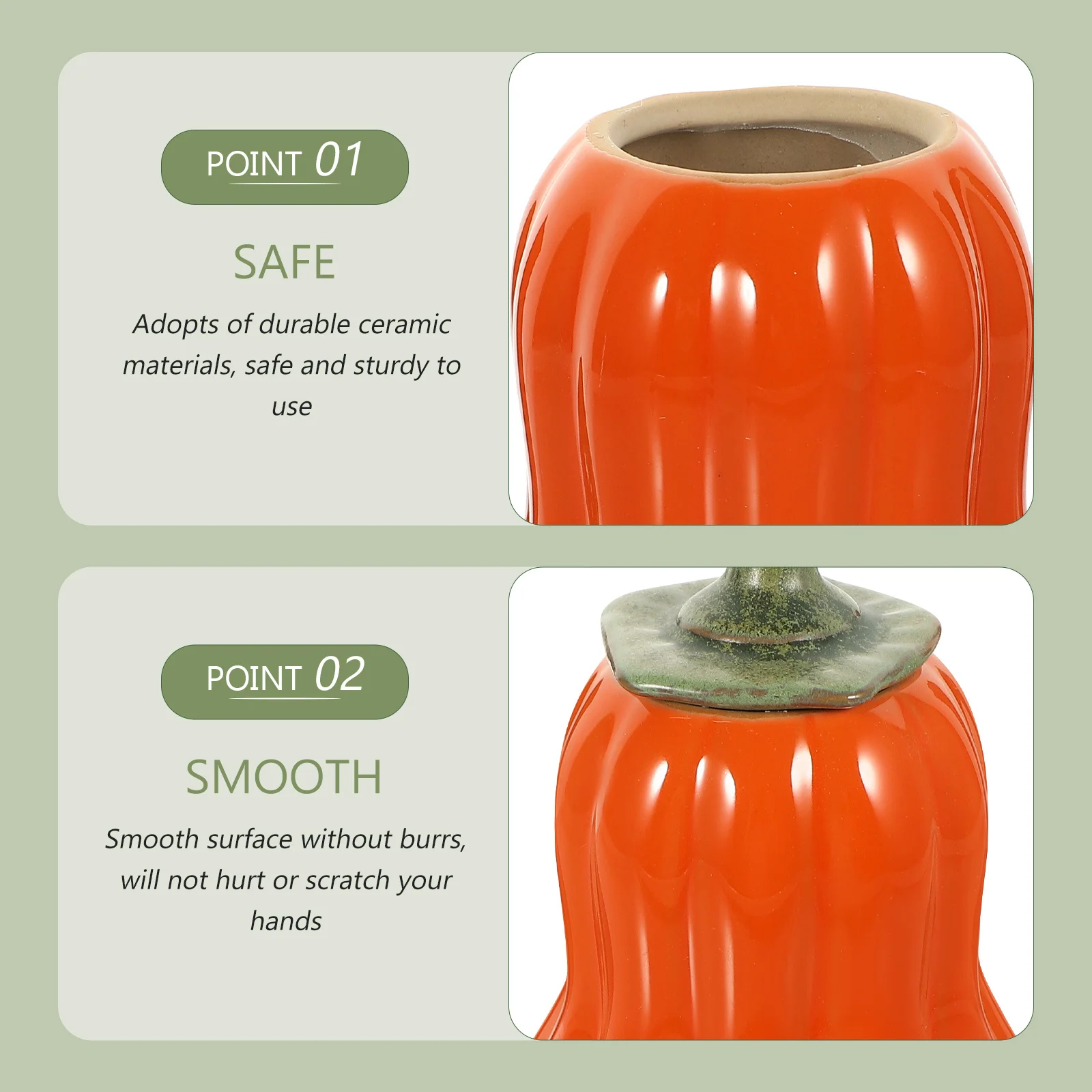 

Pumpkin Shape Ceramic Sealed Storage Jar for Tea Coffee Beans Candy Sugar Kitchen Organizer Ceramic Tea Canister