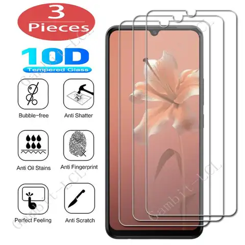 3 uds vidrio de protección para Vivo G1 S1 Prime S6 S7 S7e V19 Neo V20 SE Pro X50 Lite X50e X60 Y11s Y12i película de cubierta de pantalla templada
