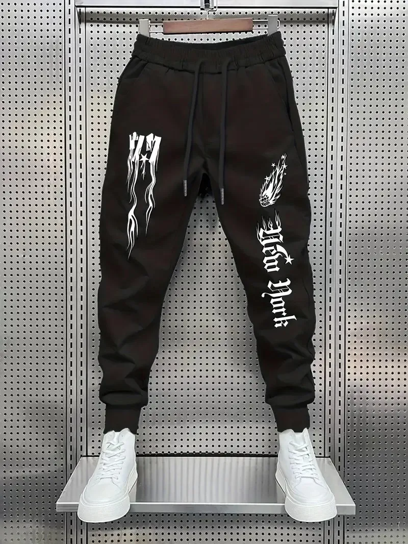 

Spring 2025 new men's trousers casual roller skating 3D printed pattern street men's trousers