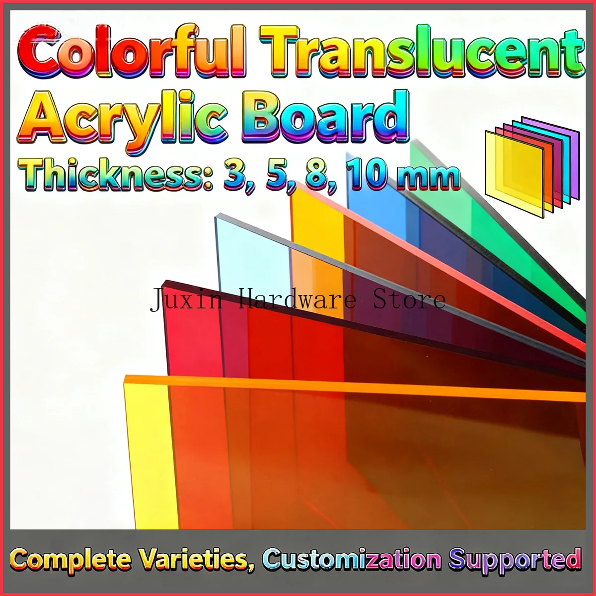 Красочная полупрозрачная акриловая доска