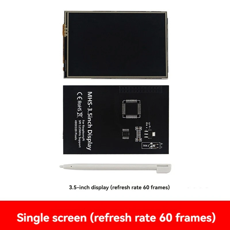 For Raspberry Pi 5 Touch Screen Kit 3.5 Inch Screen 60Fps Refresh Rate ABS Case Heat Sink With 32G TF Card For Pi 5