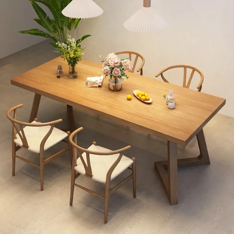 Nordic Wood Dining Tables Small-sized Minimalist Dining Tables minimalist Retro Heavy-duty Furniture Tavoli Da Pranzo LJ40