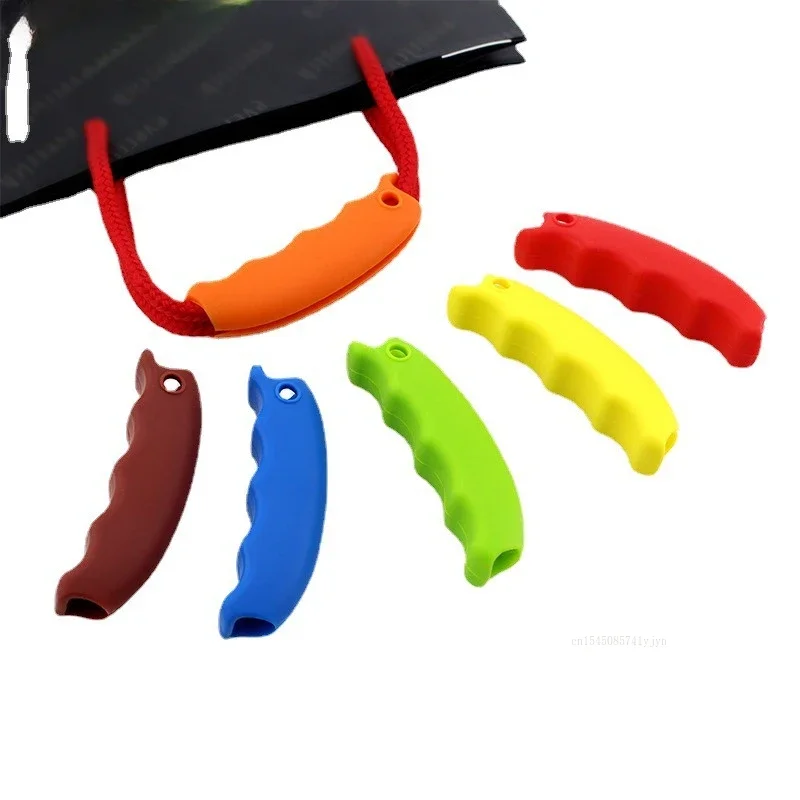 1PC Silicone Portable Vegetable Device Durable Soft Shopping Storage Bags Clip Helper Tool Thickened Shopping Bag Carrier