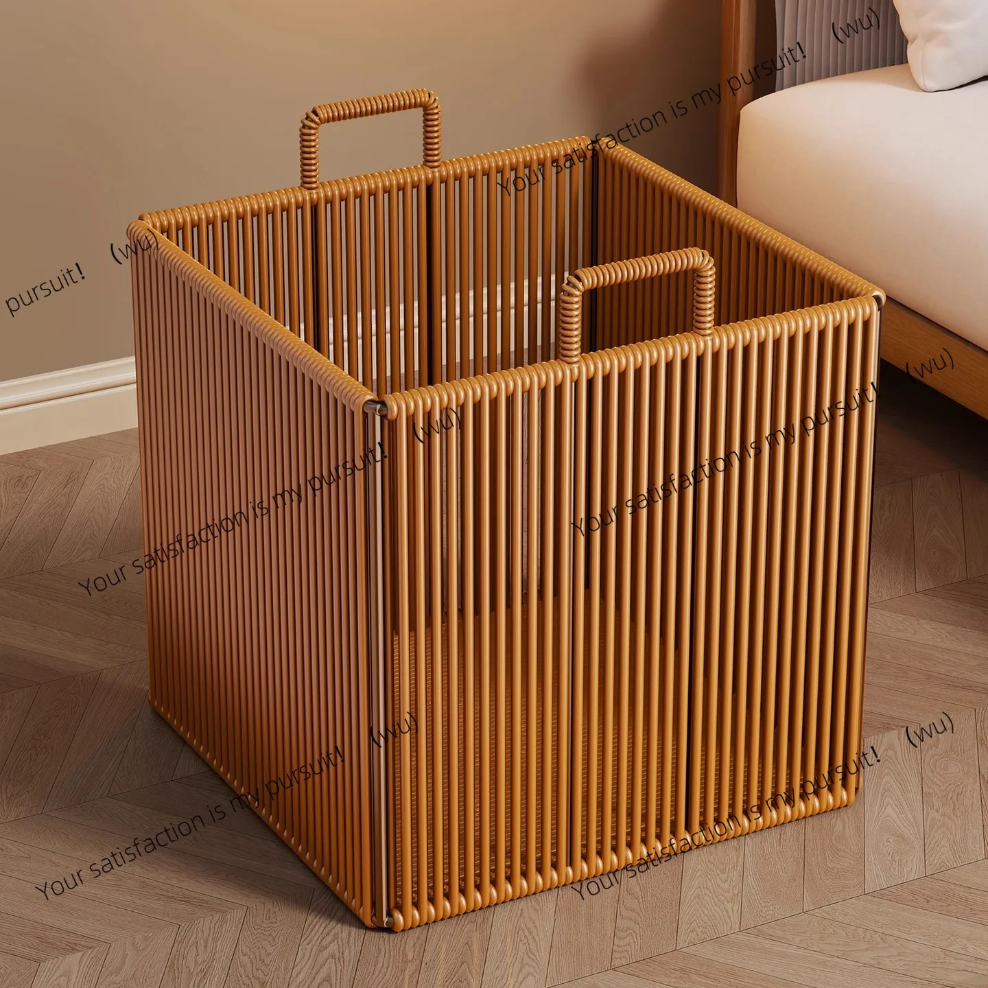Dirty clothes basket Household imitation rattan weaving High value light luxury bathroom Laundry basket Toilet dirty clothes