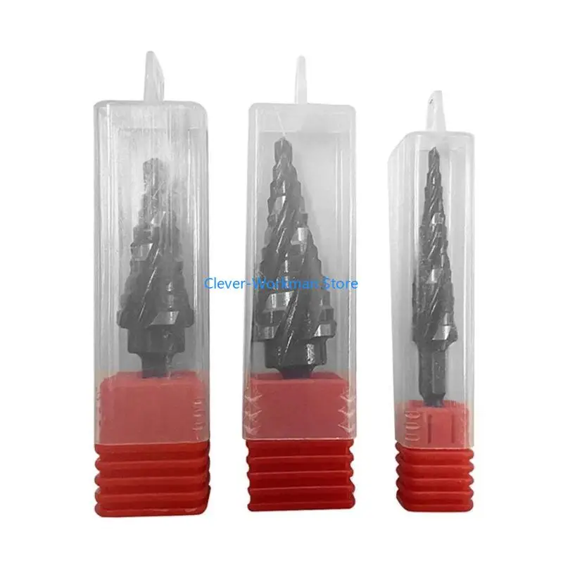 

24TD 3Pieces Industrial Grade Step Drill Bits Set Ready Impact 1/4 inch Shank
