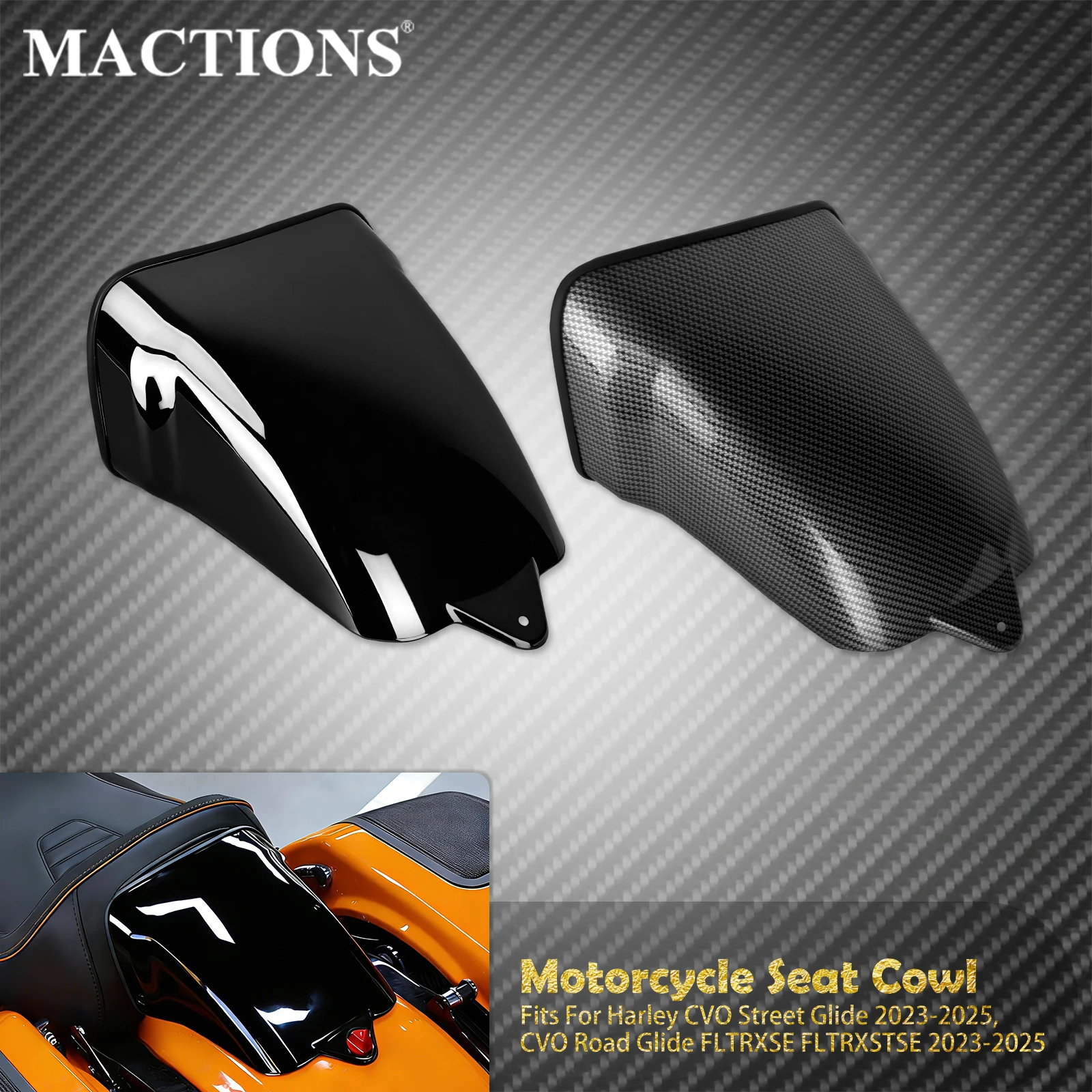 Motorcycle Seat Back Cover Rear Passenger Cowl Fairing ABS For Harley Touring Street Road Glide 2024-Up FLHXSE FLTRXSE 2023 FLHX