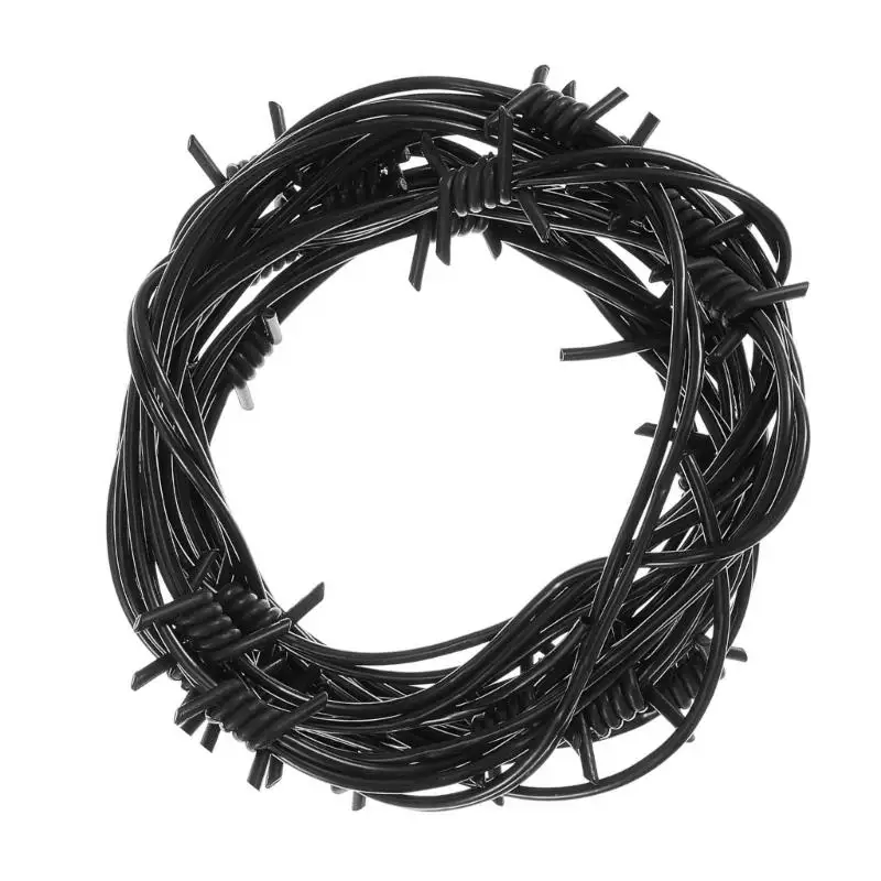 39BD Gefälschte Verrostete Stacheldraht Dekorationen Halloween Kunststoff Stacheldraht Dekoration Hängende Dekorationen für – Detail 10