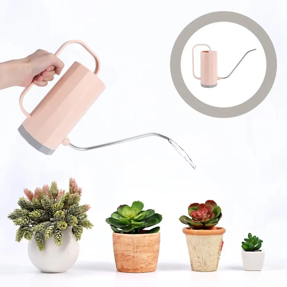 1.2L البستنة مسقاة الفولاذ المقاوم للصدأ صنبور طويل النبات الرش الري وعاء المنزلية القابلة للإزالة فوهة