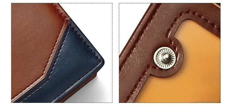 Schlanke Herren-Geldbörse mit RFID-Schutz aus PU-Leder, Minimalistisches Design, Schwarz, mit Bargeldfach und Reißverschluss-Münzfach, Reisezubehör – Detail 8
