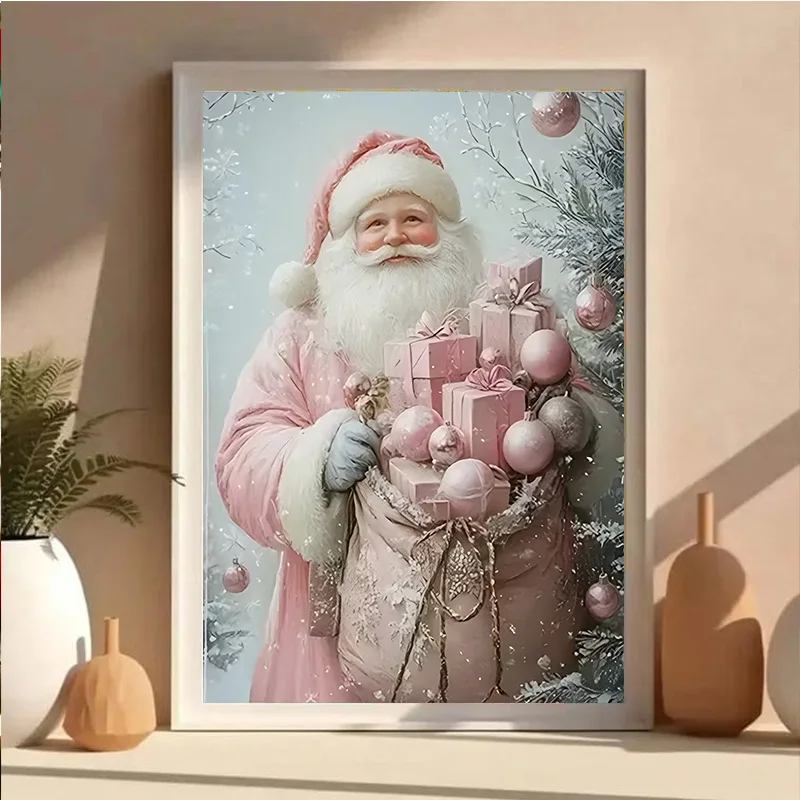 The AB 5D DIY Diamond Painting Set features a Santa Claus design, perfect for beginners.