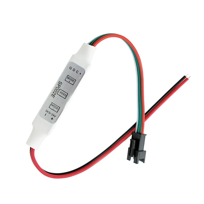 

A76X-SP002E Мини-RGB светодиодный контроллер 3-клавишный DC 5-24 В Интеллектуальный контроллер светодиодной ленты с иллюзией ходовой воды