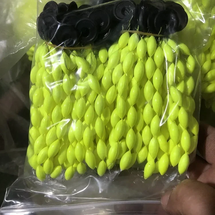 30Pcs/5packs Fishing Float 6 In 1 String Type Seven Star  Foam Space Bean  Line Stopper Buoys Tackle Accessories