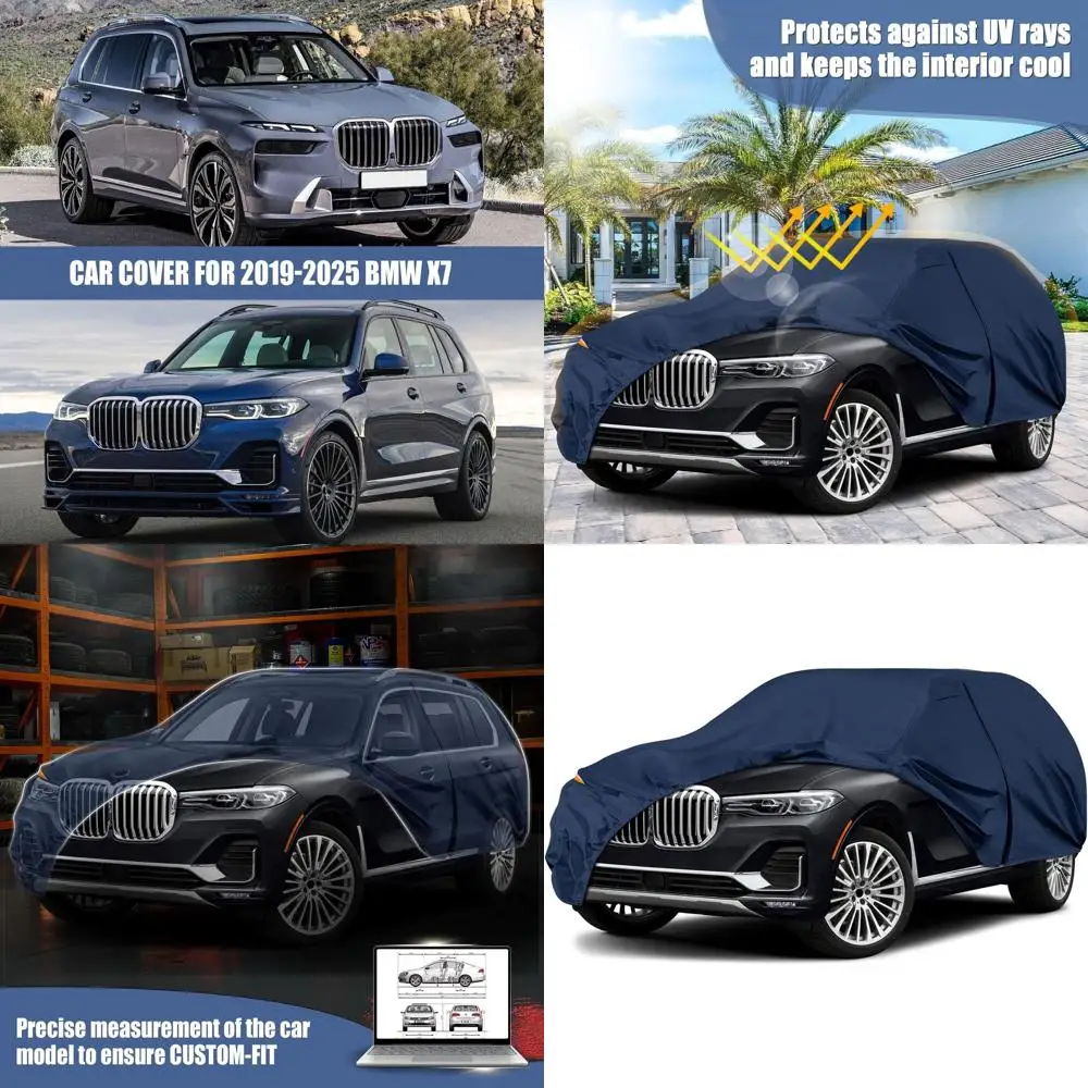 

Всепогодный сверхпрочный 10-слойный чехол для автомобиля с дверцей на молнии и хлопковым подкладом для моделей X7 2019-2026 годов