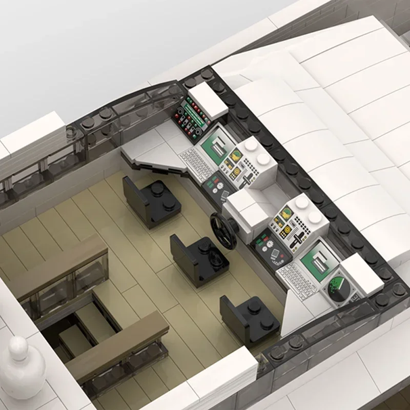 Militaire Schip Model Moc Bouwstenen Luxe Super Jacht Technologie Modulaire Blokken Geschenken Kerst Speelgoed DIY Sets Montage