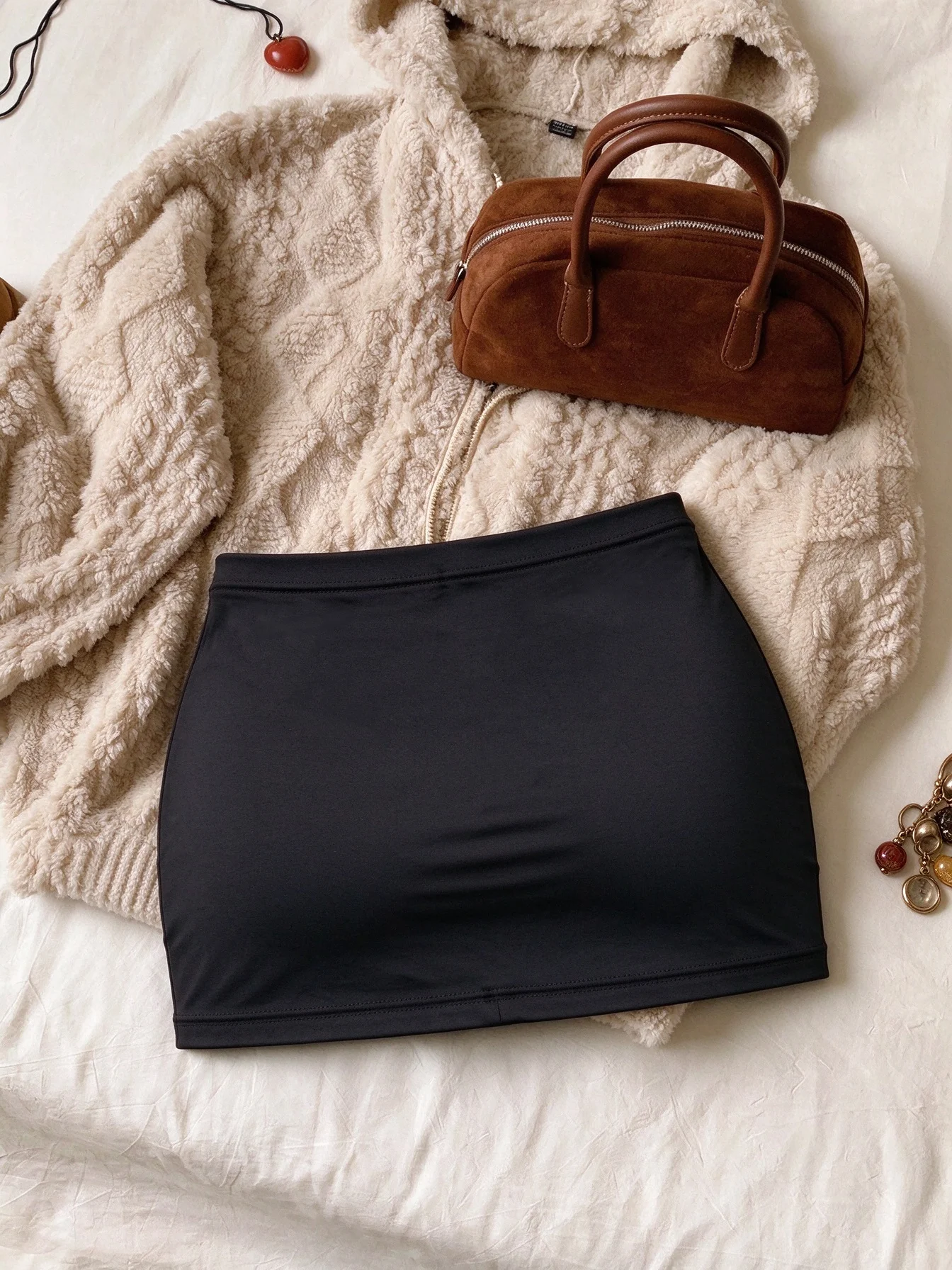 Elegant Women High Waist Side Split Bodycon Mini Skirt With Liner Shorts Slim Fit For Casual Daily Party Night Out