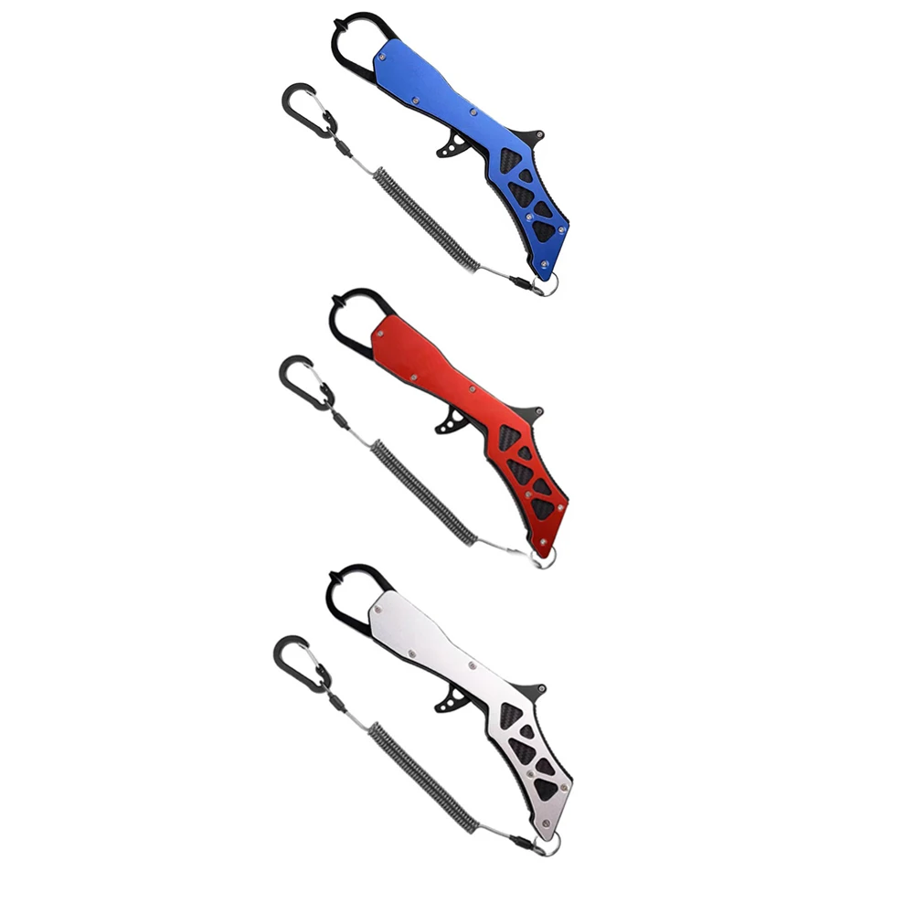 Fishing Gripper Holder Fishing Pliers Grip Lip Clamp Tool Aluminium Alloy Fish Clamp Controller Anti-lost Fishermen Tool 1pcs