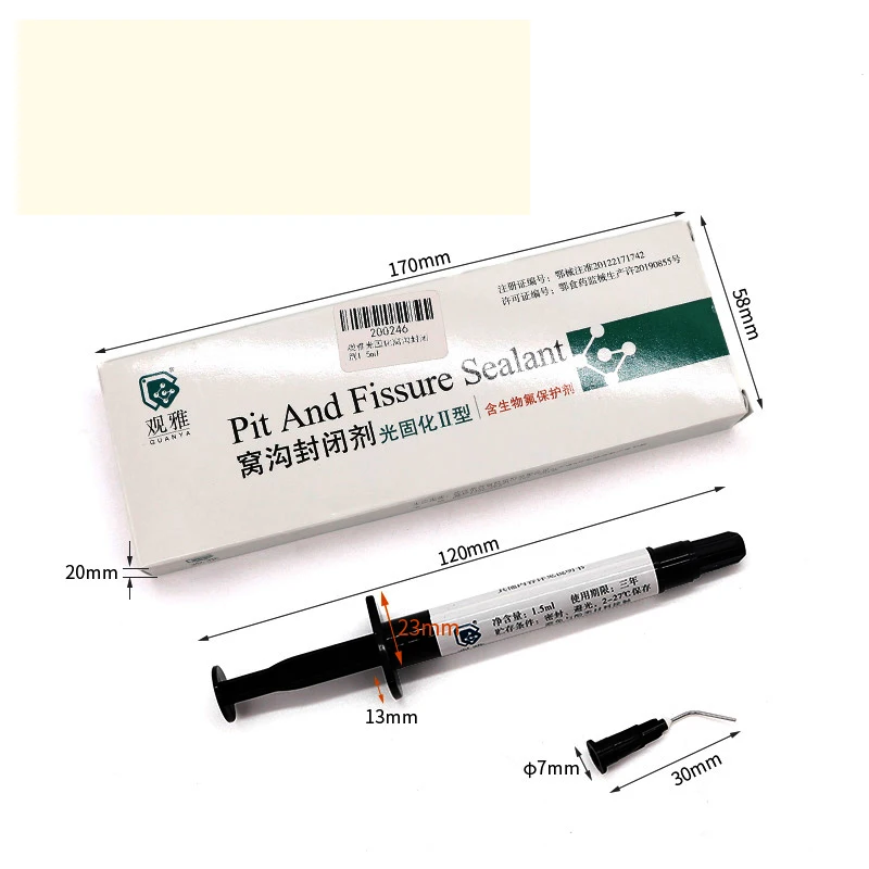 Sigillante per fossa e ragade, materiale dentale di tipo II fotopolimerizzante, sigillante per fessure e fessure per la prevenzione delle carie dentali dei bambini