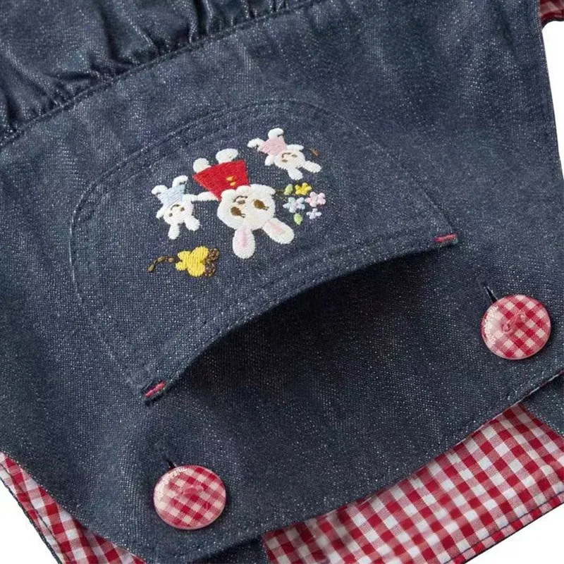 Girl Denim Dress Cute Little Rabbit  Baby Short Skirts Toddler Clothes Suspender Skirt  Overalls Kids Dresses for Girls Jeans