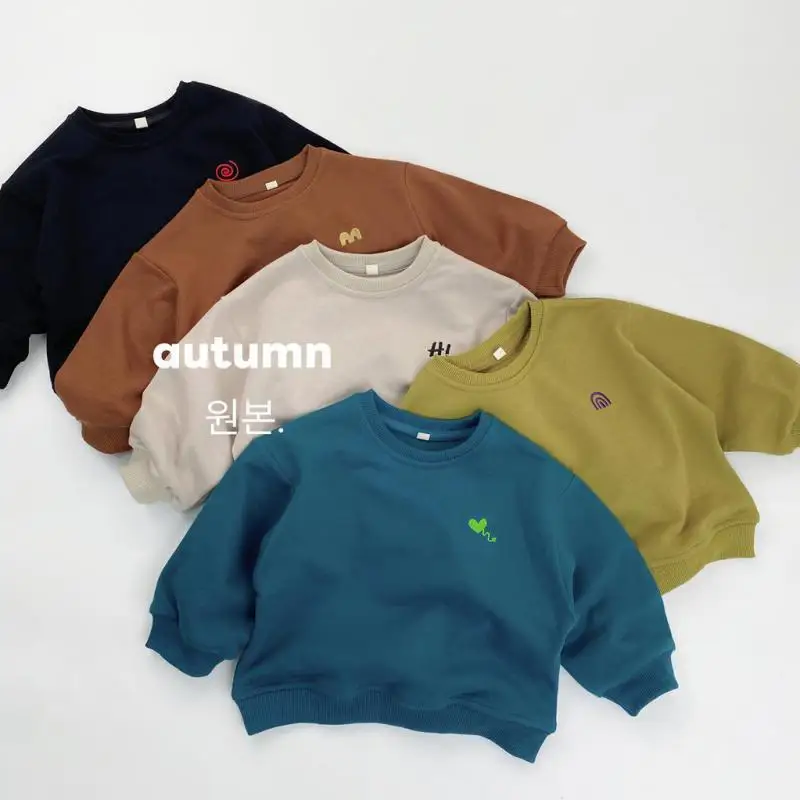 

2025 Autumn New Children Sweatshirt Cotton Boys Long Sleeve Cartoon Pullover Kids Casual Sweatshirt Baby Girls Loose Tops