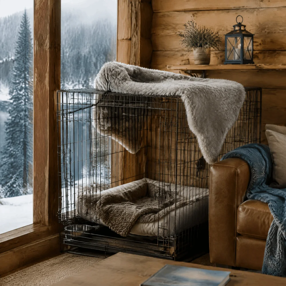 Cozy Cotton Fleece Bird Cage Blanket Corner Shape Warm Material Snuggle Hut Hanging Design Gray Color Cuddle Roost For Eclectus
