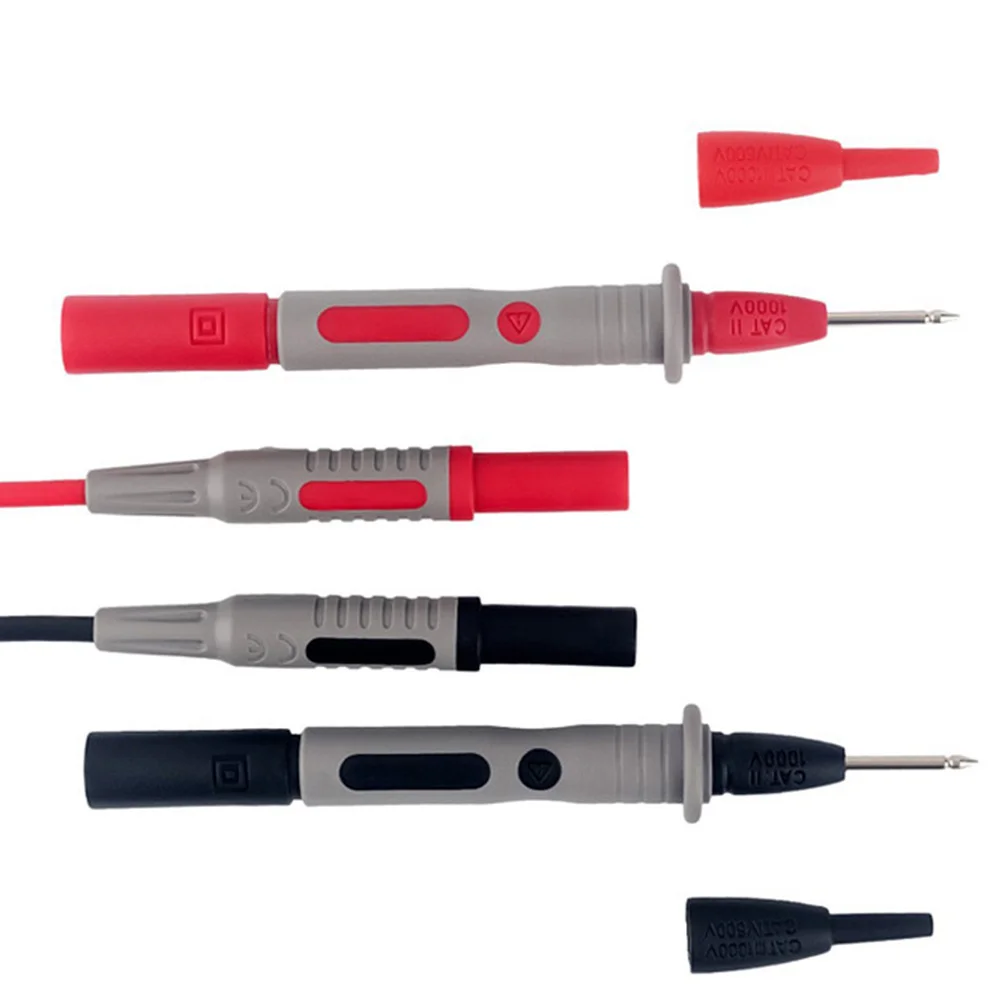 

Electronic Test Leads Kit Multimeter Probes Replaceable Tips Pen Clamp Automotive Testing Alligator Clips Insulated Grip