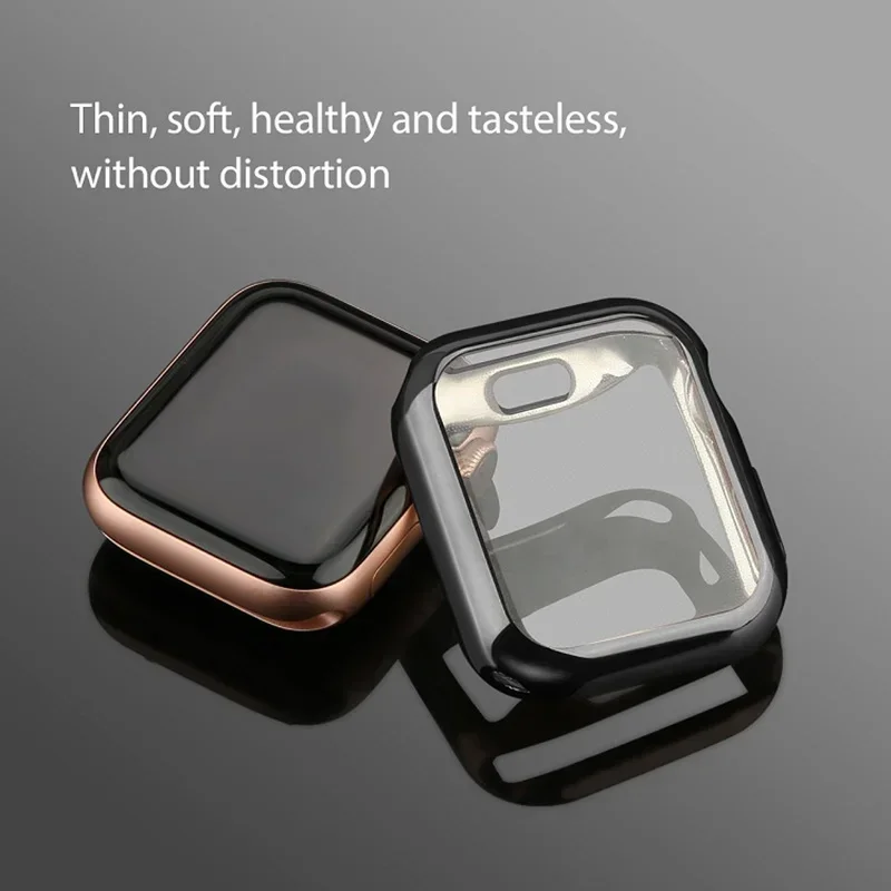 TPU Cover for apple watch series 9 8 7 6 5 4 3 SE 44mm 40mm iwatch case 41mm 45mm 38mm/42mm bumper screen protector Accessories