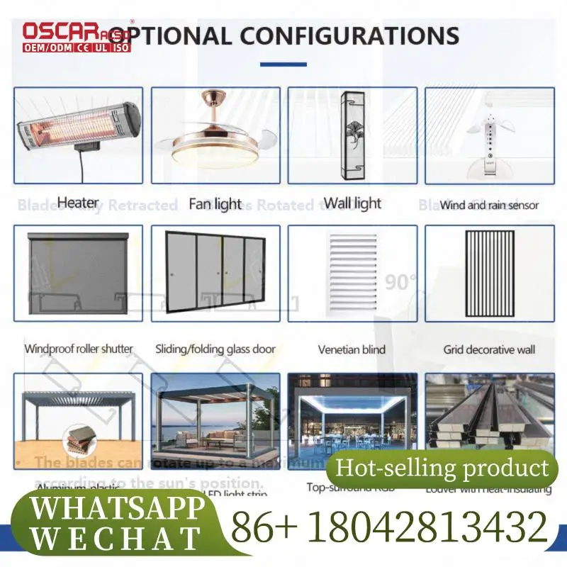 Retractable Aluminum Sunshade Pergola for Patio Backyard and Deck with Modern Design and Elegant Look pergolas