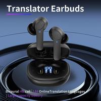 144 Languages Smart Translate Earbuds Real Time Voice Translator Support Online OffLine 4 Translation Mode 98% Accuracy