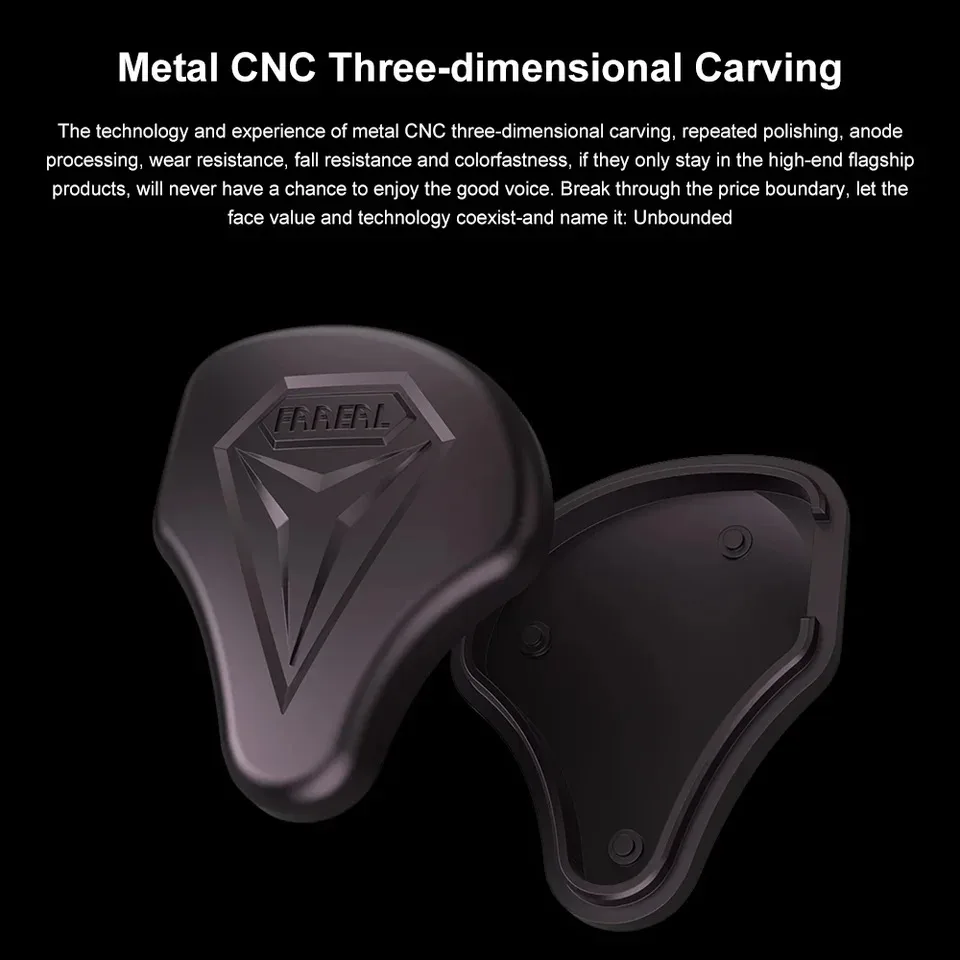 FAAEAL несвязанный 10 мм DLC композитный диафрагменный драйвер Hi-Fi наушники-вкладыши со съемным 2-контактным кабелем