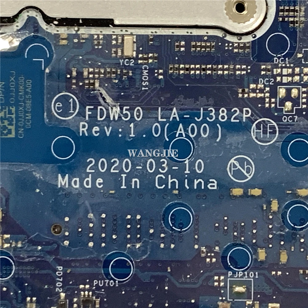 Sử Dụng FDW50 LA-J382P Mainboard Dành Cho Dành Cho Laptop Dell Latitude 5510 Bo Mạch Chủ SRGKV I7-10610U DDR4 CN-0JJ0XJ 0JJ0XJ JJ0XJ Tế