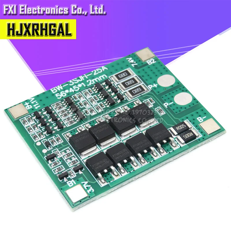 3S 25A Li-ion 18650 BMS PCM battery protection board bms pcm with balance for li-ion lipo battery cell pack